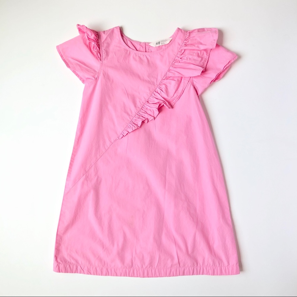 H&M ruffled pink dress sz 9-10 yrs
